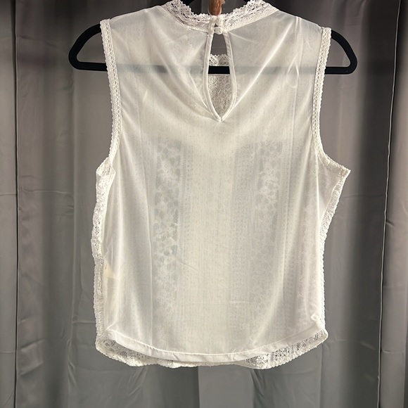 Free People White Lace Sleeveless Top - Picture 4 of 7
